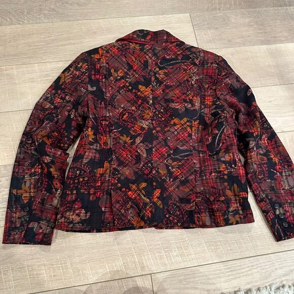 COLDWATER CREEK WOMENS MULTI COLOR PRINT BLAZER SPORT COAT SIZE 14 - Picture 8 of 8